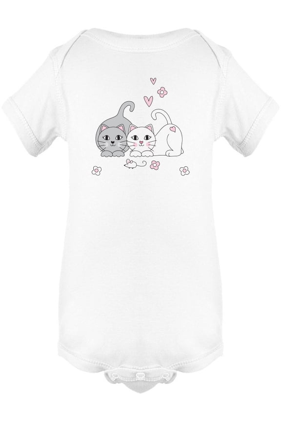 Cute Cats With Mouse Bodysuit Infant -Image by Shutterstock, Newborn