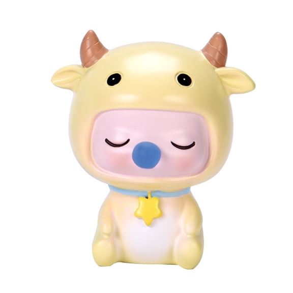 Cute Cattle Micro Landscape Figurine Ornaments Resin Craft Miniature Decoration