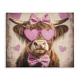 thumbnail image 1 of Cute Cattle Pink Hearts Canvas Wall Art, design by Shawna Stewart, 1 of 6