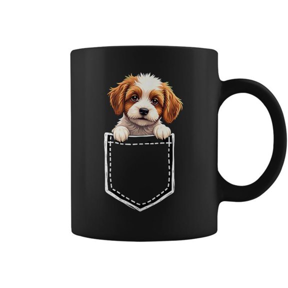 Cute Cavapoo Dog In The Pocket Coffee Mugs