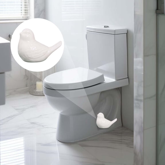 Cute Ceramic Birds Toilet Caps Decorative Animal Toilet Cover For Bathroom Funny Desktop Ornament Novelty Screw Cover Accessory