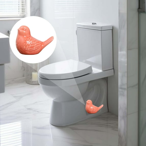 Cute Ceramic Birds Toilet Caps Decorative Animal Toilet Covers Funny Bathroom Desktop Ornament Unique Screw Covers For Home