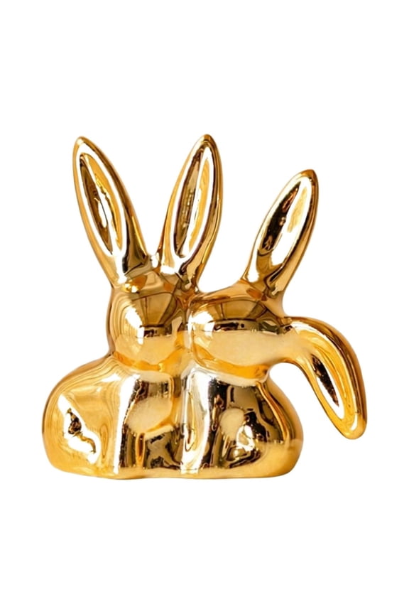 Cute Ceramic Ring Holder Jewelry Tray - Handmade Adorable Bunny Earring Hanger With Practical Storage For Rings Necklaces Small Items, Premium Kaolin With Smooth Glaze - Desktop