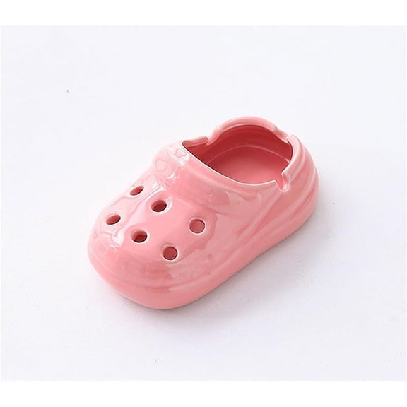 Cute Ceramic Shoes Ashtray Simple Style Cigarette Cigar Ash Tray Smoking Ash Holder For Home Office Coffee Bars(White,4.6x2.4x2(IN))