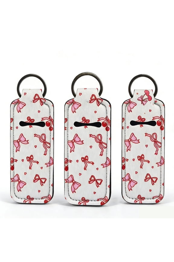 Cute Chapstick Holder Keychain for Women – Lip Balm & Lip Gloss Holder Keychain Accessories Gift, Purse Charm Clip