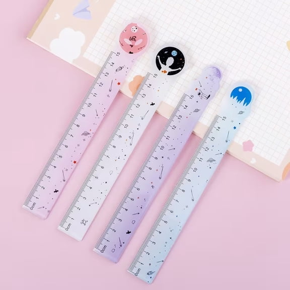 Cute Character Shaped Clear Acrylic Ruler 7.28 Inch Transparent Measuring Tool