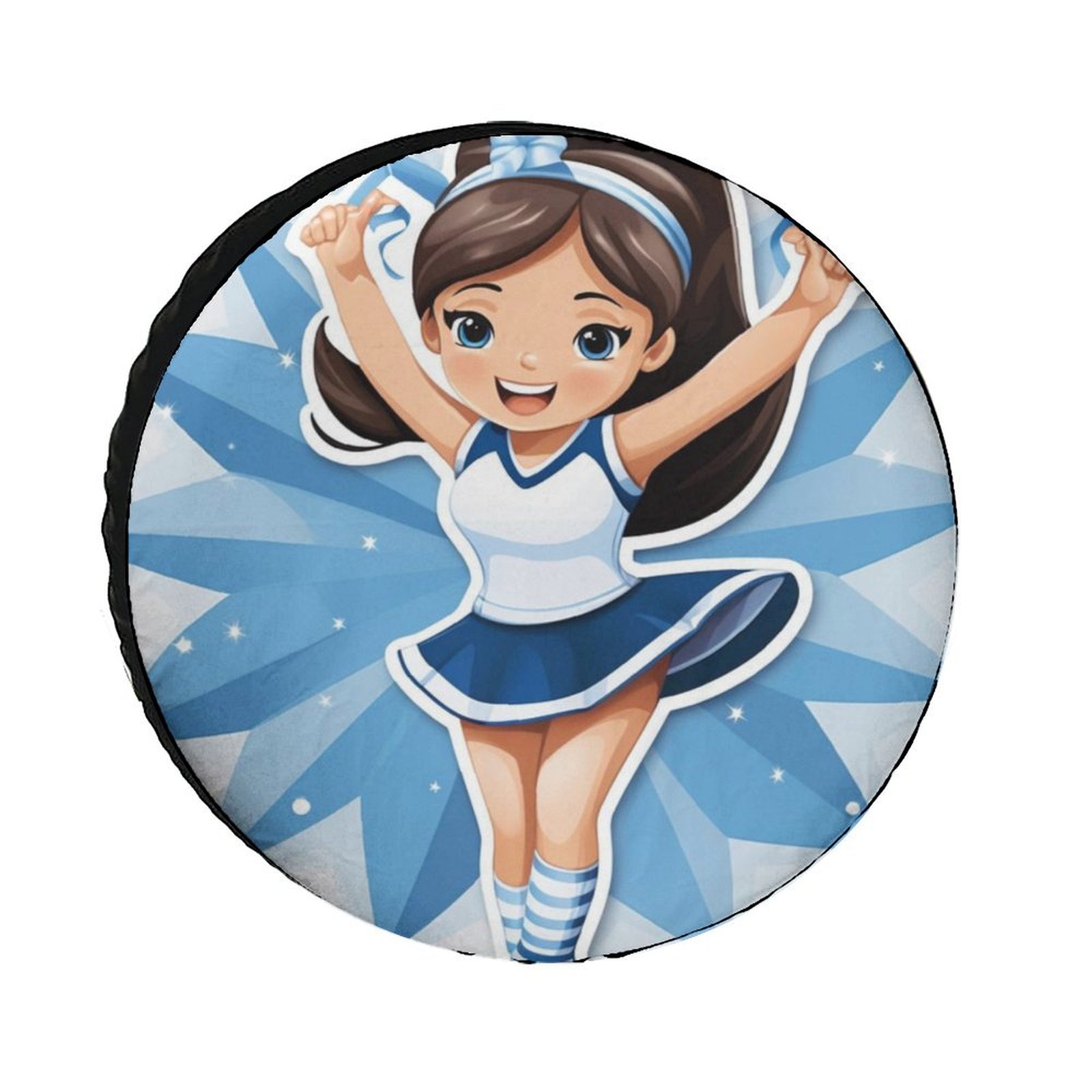 Cute Cheerleader Camper Spare Tire Cover Cheer Team Gifts Cheerleader ...