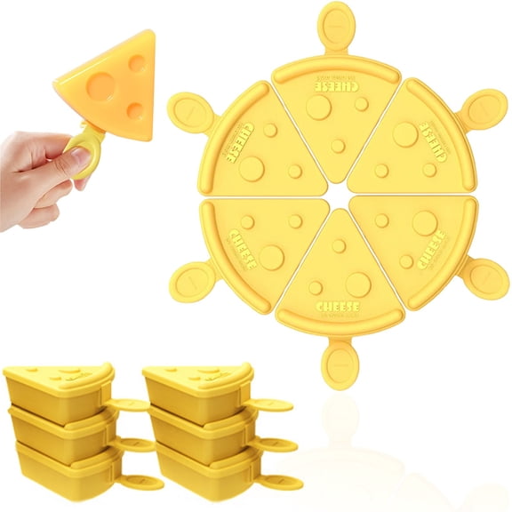 Cute Cheese Wedge Ice Pop Maker , Fun Shaped Silicone Ice Cream Mold with Easy Grip Handles, Bpa-Free Frozen Treat Popsicle Tray, Perfect Summer Birthday Gift