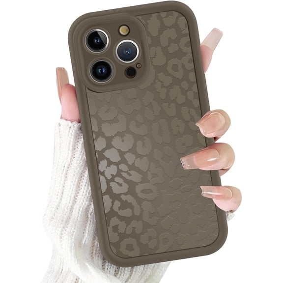 Cute Cheetah Print Phone Case for iPhone 13 Pro Case 6.1", Aesthetic Luxury Brown Leopard Pattern Design Cover Shockproof Soft Slim TPU Full Camera Lens Protective Funda for Women Girls