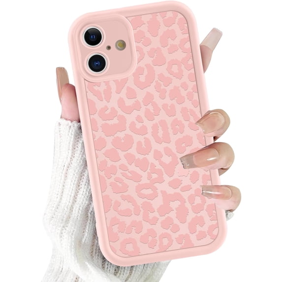 Cute Cheetah Print Phone Case for iPhone 16 Case 6.1", Aesthetic Luxury Pink Leopard Pattern Design Cover Shockproof Soft Slim TPU Full Camera Lens Protective Funda for Women Girls