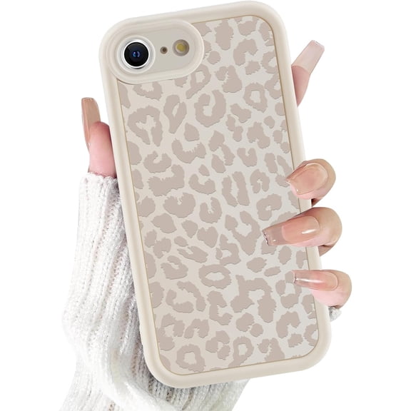 Cute Cheetah Print Phone Case for iPhone 16e Case 6.1", Aesthetic Luxury White Leopard Pattern Design Cover Shockproof Soft Slim TPU Full Camera Lens Protective Funda for Women Girls