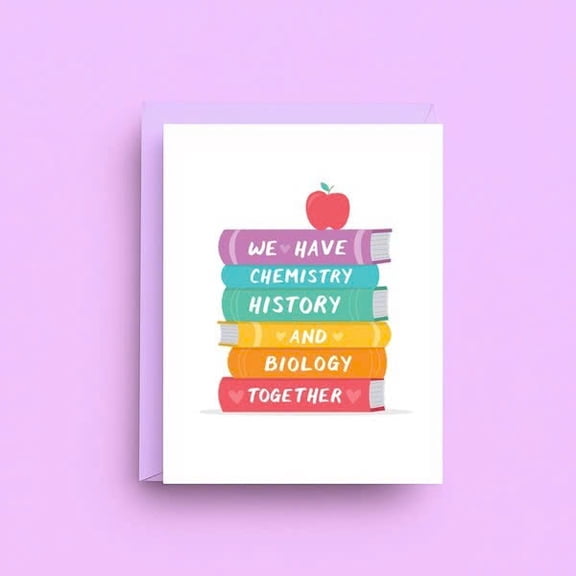 Cute Chemistry Relationship Card We Have Chemistry, History, and Biology Together Perfect for Couples, Anniversaries, or Love Notes Includes Envelope