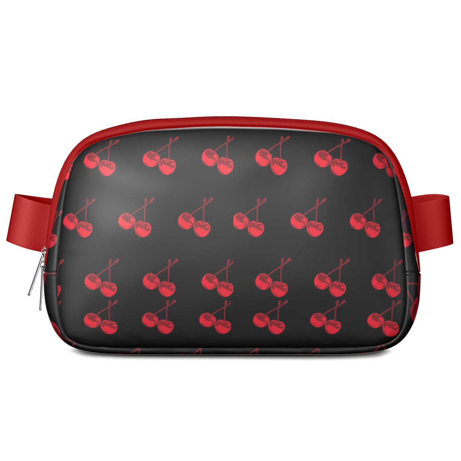 Cute Cherries Belt Bag – Sweet Fruit Fanny Pack with Red & Pink Aesthetic Print for Summer Vibes