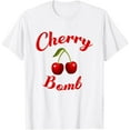 thumbnail image 1 of Cute Cherry Bomb Retro 70s 80sVintage Style Gift T-Shirt mens t shirt，black，women，funny，misfits，men，journey, 1 of 4