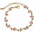 thumbnail image 1 of Cute Cherry Bracelet for Women Sweet Fruit Bohemian Bracelet Stainless Steel Chic Statement Adjustable Link Chain Stacking Trendy Hand Jewelry, 1 of 5