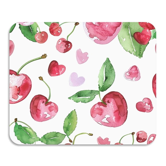 Cute Cherry Dish Drying Mat Water Absorbent Non Slip Heat Resistant Dish Drainer Rack Mats for Kitchen