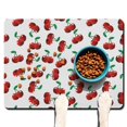 Cute Cherry Pattern Non-Slip Pet Placemat - Waterproof Dog Food Spill ...
