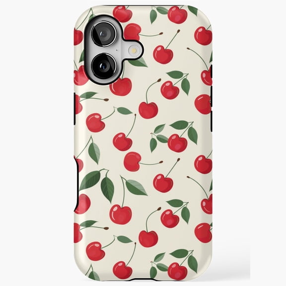 Cute Cherry Pattern Red Fruit Summer Graphic Case iPhone 17 11 12 13 14 15 17 Pro Max