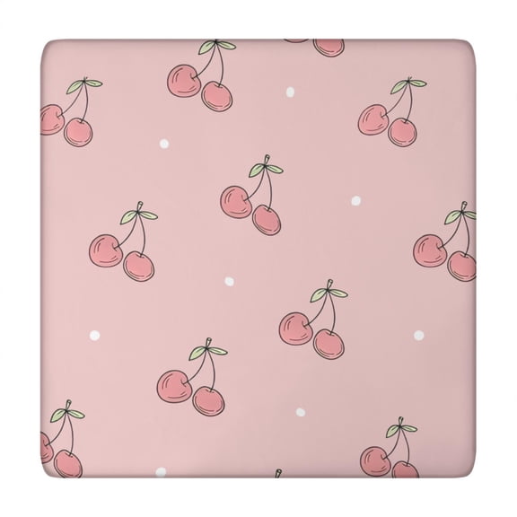 Cute Cherry Pattern Tablecloth Pink Red Fruit Design with Aesthetic Illustration for Sweet Dining Vibes