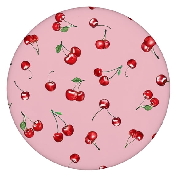 Cute Cherry Pattern Tablecloth Pink Red Fruit Design with Aesthetic Illustration for Sweet Dining Vibes