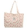 Cute Cherry Print Shoulder Bag Large Capacity Shopping Bag For Women Decor Bag (White)