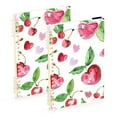 thumbnail image 1 of Cute Cherry Ring Binder Notebook Journey Note Diary College Ruled Spiral Notebook Study Loose Leaf Paper A5 60 Pages, 1 of 8