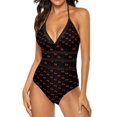 thumbnail image 1 of Cute Cherry Swimsuit Red Fruit Print Push Up Swimwear One Piece Holiday Surf Bathing Suit Bodysuit Sexy Graphic Beach Wear, 1 of 7