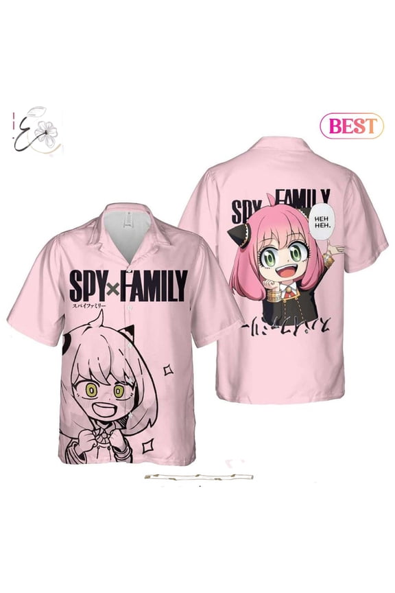Cute Chibi Anya Forger Hawaiian Shirt Spy X Family Anime Shirt for Men Women