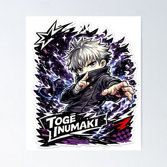Cute Chibi Character Graphic Wall Decor Japanese Pop Culture Art, Stretched Canvas
