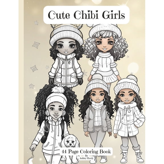 Cute Chibi Girls: Coloring Book, (Paperback)