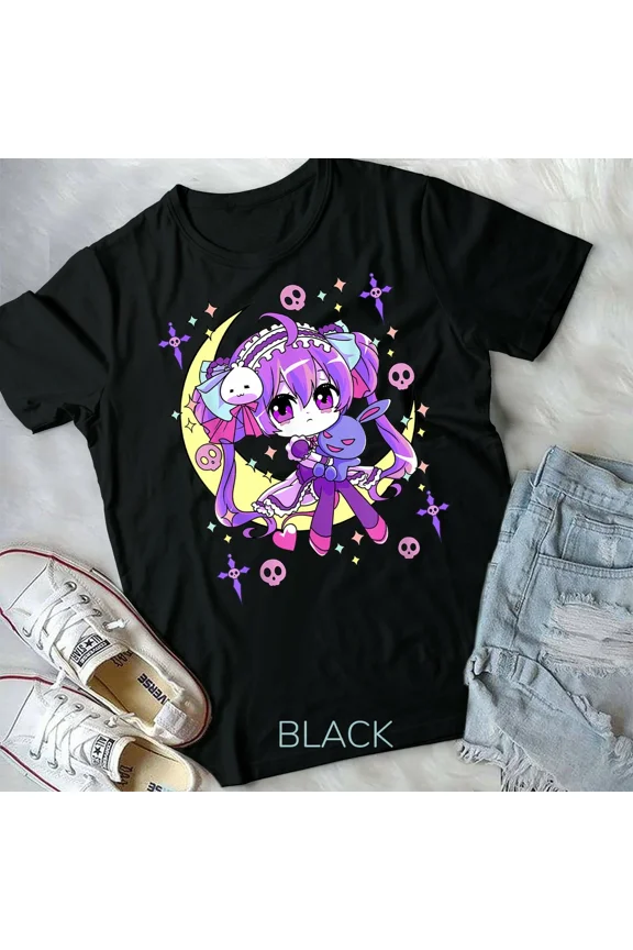 Cute Chibi Kawaii Girls Pastel Goth For Unisex Form T-Shirt