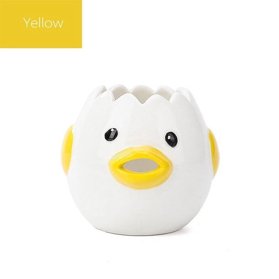 Cute Chick Ceramic Egg Separator, 2-in-1 Egg Yolk White Splitter & Decor, Creative Baking Tool for Kitchen, Easy Clean