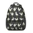 thumbnail image 1 of Cute Chick Pattern Waterproof Bookbag - Lightweight Durable Backpack for College Students with Padded Straps & Organizer, 1 of 5