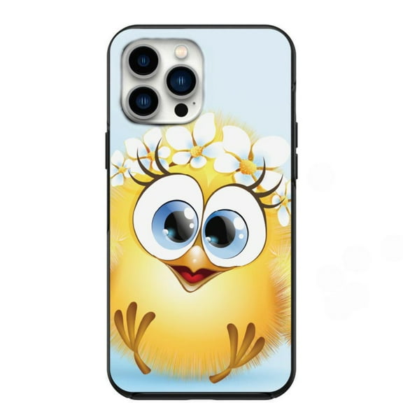 Cute Chick With Flower Headband Phone Case for iPhone 7 8 X XS XR SE 11 12 13 14 Pro Max Mini Note 10 20 s10 s10s s20 s21 20 Plus Ultra