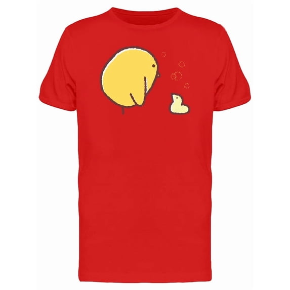 Cute Chicken And Baby Bird Tee Men's -Image by Shutterstock