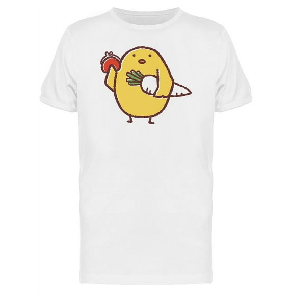 Cute Chicken And Japanese Radish T-Shirt Men -Image by Shutterstock, Male Medium