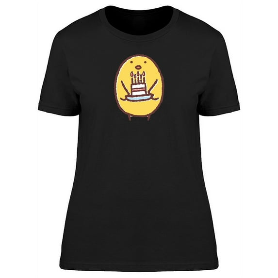 Cute Chicken Birthday Cartoon T-Shirt Women -Image by Shutterstock, Female Medium