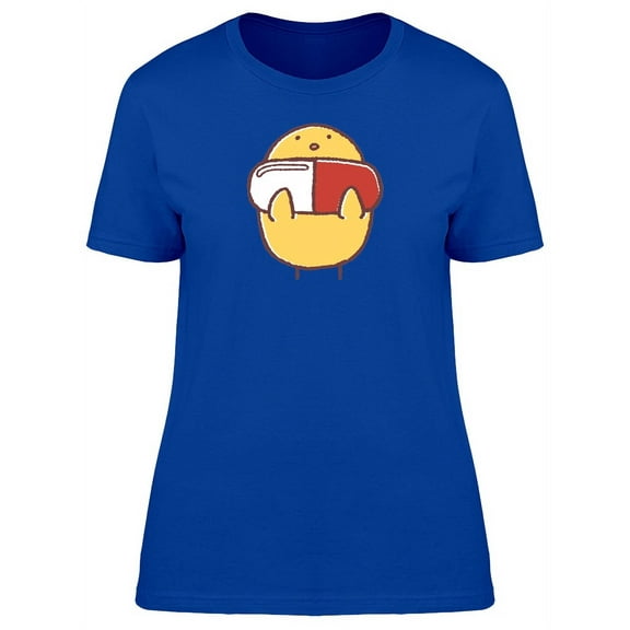 Cute Chicken Cartoon T-Shirt Women -Image by Shutterstock, Female Medium