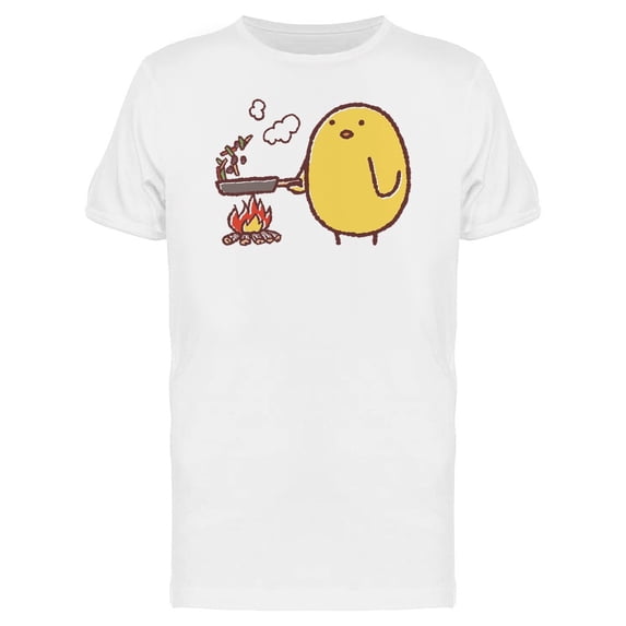Cute Chicken Cooking Cartoon Tee Men's -Image by Shutterstock