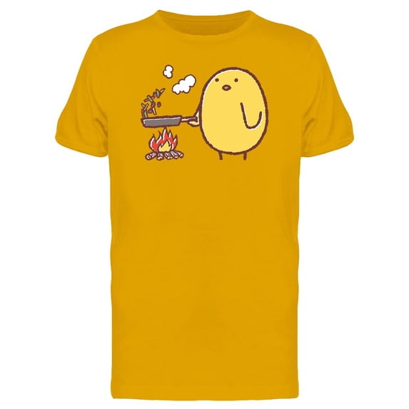 Cute Chicken Cooking Cartoon Tee Men's -Image by Shutterstock