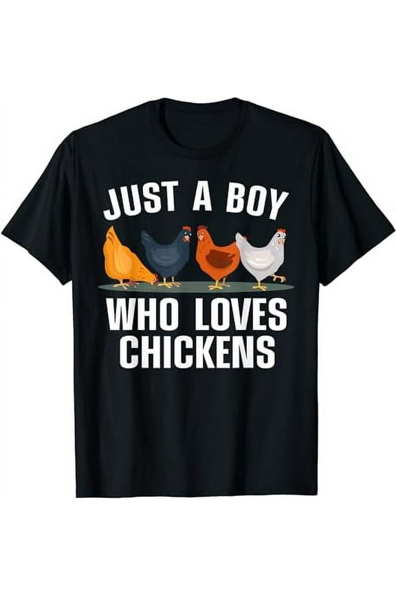 Cute Chicken Design For Men Boys Kids Farming Chicken Lover T-Shirt