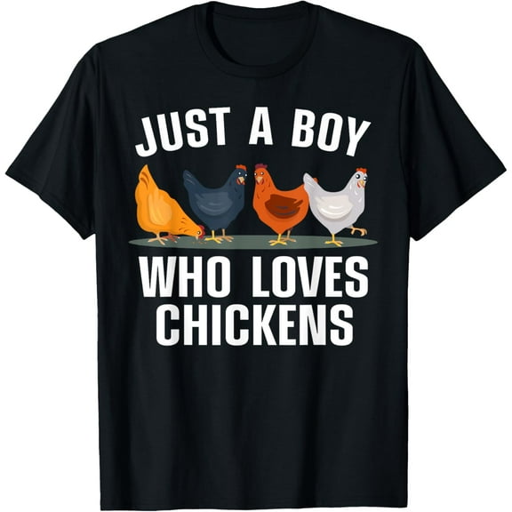 Cute Chicken Design For Men Boys Kids Farming Chicken Lover T-Shirt