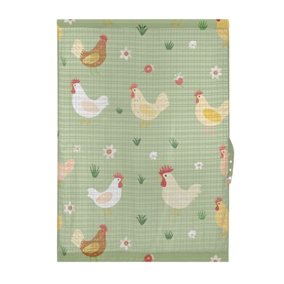 Cute Chicken Family Farm Door Curtain Sheer Privacy Light Filtering Window Panel 1 Panel 54x72 Inch