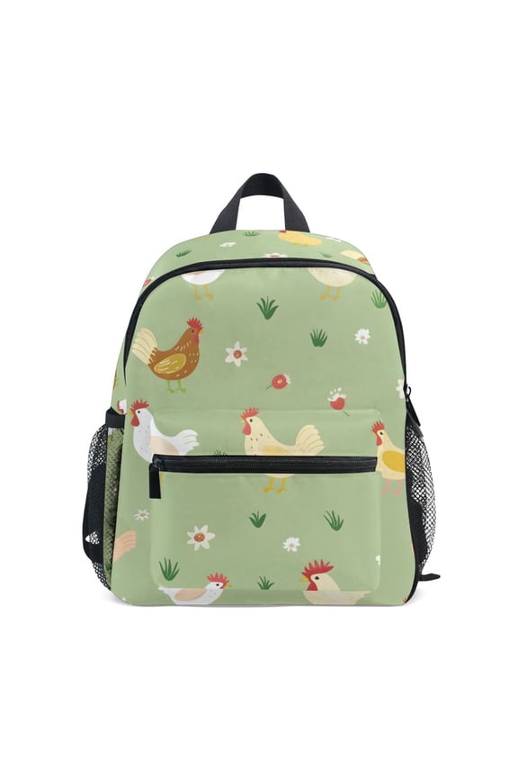 Cute Chicken Family Farm Mini Backpack Cute Small Backpack with Chest Strap and Whistle Ages 3-8