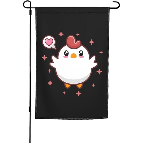 Cute Chicken Garden Flag Double Sided 12x18 Inch Vertical Welcome Outdoor Lawn Patio Decorative Home Garden Flag