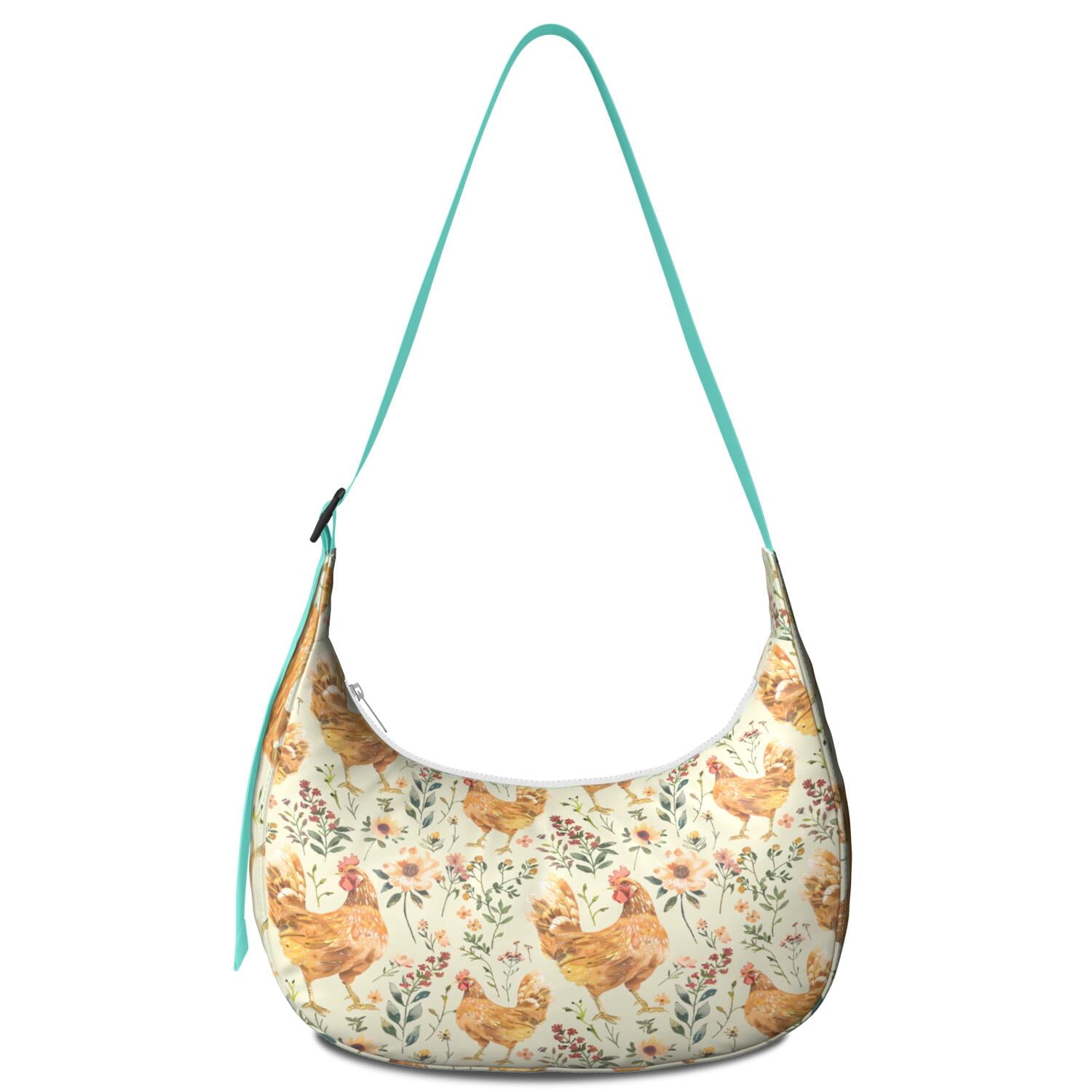 Cute Chicken Hen Crescent Crossbody Bag for Women Mens Cartoon Egg Cute Chicken Hen Crescent Crossbody Bag for Women Mens Cartoon Egg