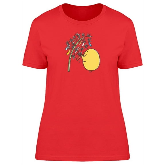 Cute Chicken On Star Festival T-Shirt Women -Image by Shutterstock, Female Small
