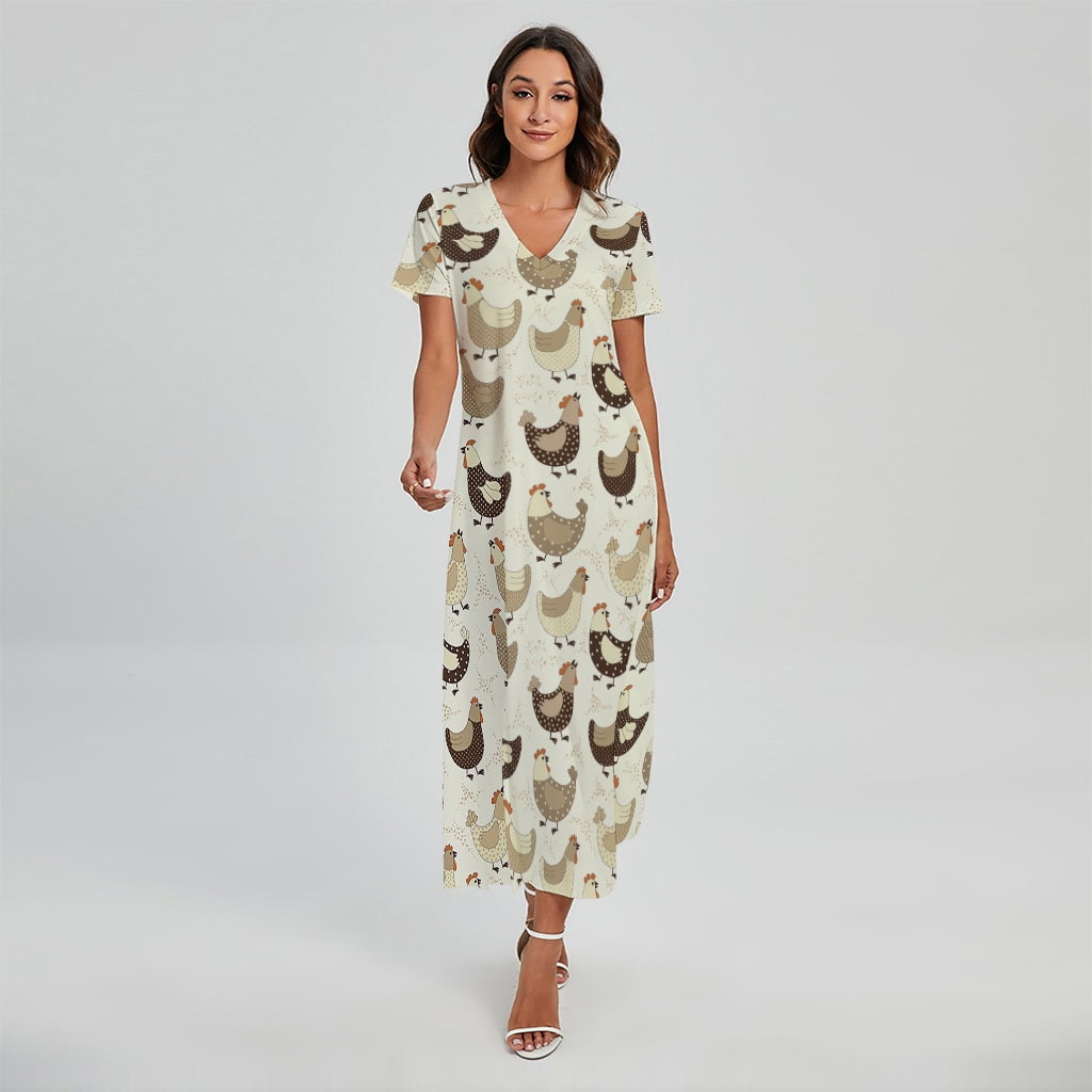 chinese dress ladies Women's Chicken Lace Maxi Dress -- Fi-3143