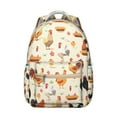 thumbnail image 1 of "Cute Chicken Print Backpack for School & College - Durable Waterproof Bookbag for Teens & Adults, Lightweight Laptop Backpack, Trendy Chicken Design for High School & University Students", 1 of 6