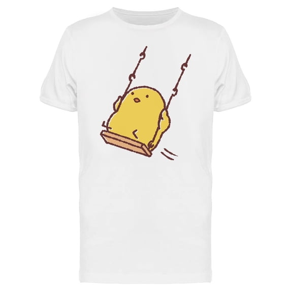 Cute Chicken Swinging Cartoon Tee Men's -Image by Shutterstock